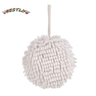 VBESTLIFE Ball Hand Wipe Towels  Hanging Stylish Fuzzy Towel Cute Quick Drying for Bathroom