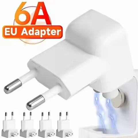 5/1PCS EU Plug Converter Travel Charger Adapter Wall Outlet Connector Duck Head for MacBook Mac Pro 