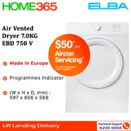 Elba Air Vented Dryer 7.0KG EBD 750 V