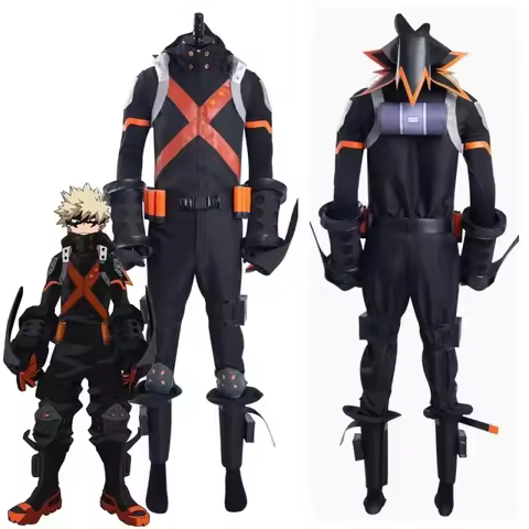 Anime Katsuki Bakugou Halloween Battledress Combat Suits Carnival Suit Cosplay Costume Halloween
