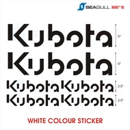 Kubota Vehicle Sticker Excavator Tractor Skid Steer Backhoe RTV Tractor Zero Turn Loader Lawn Mower