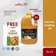 Emma Minyak Masak Kelapa 1L x 2, Emma Coconut Cooking Oil, Coconut Oil, Minyak Masak