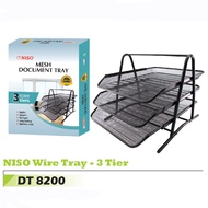 NISO DT8200 DT 8200 Mesh Document Tray 3 Tiers 3Tier Long Lasting Stainless Steel