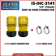 (CORATED) Isano Snip In Hose Connector For 1/2" (13mm) Hose + 2pcs Hose Clip