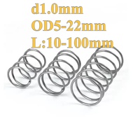 304 Stainless Steel Compression Spring d1.0mm * OD5-22mm Strong Pressure Return Spring Compression S