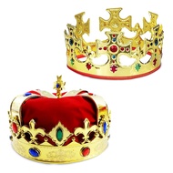 Funny Party Hats Adjustable King Crowns – Royal King Crown – Bejeweled Gold Crowns – 2 Pack