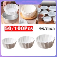 100Pcs Baking Paper Basque Cheesecake Oil Paper Tray Disposable Cake Paper Baking Pan Cupcake Liner