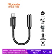 Mcdodo Type C to 3.5mm Headphone HIFI DAC Audio Aux Cable  Compatible with  iPad Pro Samsung S10 Note 10 9 Adapter CA-756