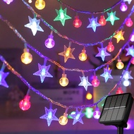 20/30/100LED Solar String Light 8 Modes Waterproof Outdoor Garden Decor Lamp Raya Christmas Decor