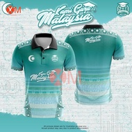Kami Guru Malaysia Premium Jersey Mint Green jersi pendidik muslimah collar dan long sleeve baju guru pendidik