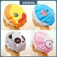 【Johor Stock】Women Cartoon Shower Cap Bath Cap Salon Cap Hair Net