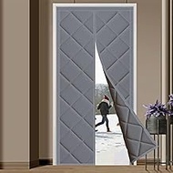 114.8 x 114.8 inches (290 x 290 cm) (W x H) Thermal Insulated Cotton Door Curtain Winter Warm Thick