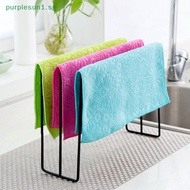 Purrple High Quality Iron Towel Rack Kitchen Cupboard Hanging Wash Cloth Organizer Drying Rack SG