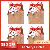 Christmas Candy Box Christmas Kraft Paper Snowflake Paper Bag Cookie Candy Bag Christmas Card Boxes Gift Bag (24Pcs) Factory Outlet