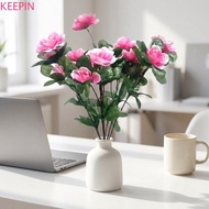 KEEPIN Simulation Azalea Floral, Floral Craft Art Simulation Plant Artificial Azalea Flowers Branche