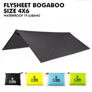 TENDA Bogaboo Flysheet 4x6 Meters 19 Loop Waterproof - Camping Tent Protective Liner - Tent Flysheet