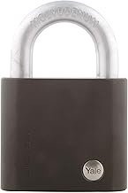 Yale Hardened Steel Padlock, Black, 63mm