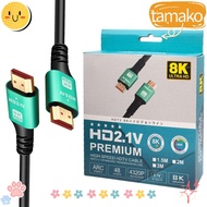 TAMAKO HDMI-compatible 2.1 Cable For Monitor Projector 48Gbps OD 8mm HDTV 8K 60HZ 4K 120HZ for PS5/XBox