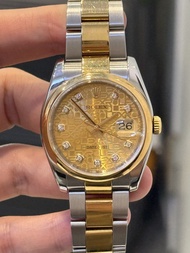 💛 勞力士 Rolex 116203J 金電腦面鑽石 單錶（冇卡冇盒） 11.5格