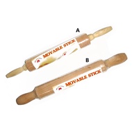 40CM DOUGH STICK/ MOVABLE STICK/ ROLLING PIN/ FIXED/ MEE STICK