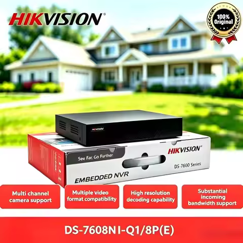 Hikvision DS-7608NI-Q1/8P(E) 8CH Q Series 1U PoE NVR, H.265+ Coding, Max 80Mbps Incoming Bandwidth, 