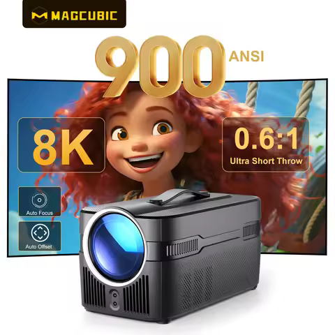 Magcubic Auto Focus Ultra Short Throw Projector 900ANSI With Auto Offset 1080P 8K HD WiFi6 BT5.4 All