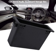 🌟WK Car Stereo Radio Dashboard Storage Box Mounting 1Din Pocket Kit Storage Box Accessories Interior for Mazda 3PWL
