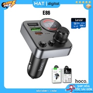 Hoco E86 bluetooth charger 2 USB + Type C Charging Ports - Hoco E86 Alegria 48W Dual Port BT Car FM 