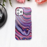 iPhone / Samsung 紫色流沙紋雲石紋 半包硬殼 手機殼【客製】
