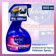 Febreze 2 in 1 Fabric & Surface | Antibacterial Spray - (Floral Blossom) 800ml