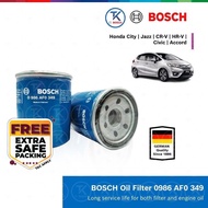 Bosch Oil Filter for Honda City / Jazz / Civic / CRV / HRV / BRV / Accord 0986AF0349