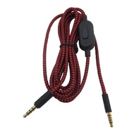 Audio Cable Suitable for Logitech GPRO X G233 G433 Alpha Red Black Braided Game Headset Cable