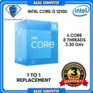 Processor INTEL CORE i3 12100 3.3 GHz BOX SOCKET 1700 3 Years Warranty