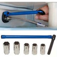 1 Set Blue Tube Wrench, Plumbing Wrench, Faucet Repair Crescent Wrench
