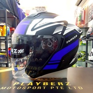 TARAZ *PSB APPROVED MATT BLACK BLUE HELMET