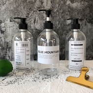 Bath Bottle Lotion Bottle Shampoo Packing Bottle ins Nordic Style Round Transparent Shower Gel Plast