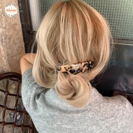 AHOUR Sweet Elliptical Acetate Hair Clips, Vintage Colorful Bow Curved Ellipse Hairpins, Korean Styl