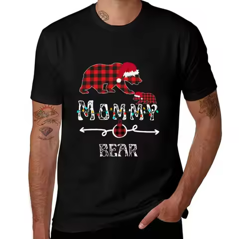 Mommy Bear Christmas Pajama Red Plaid Matching , Bear Christmas Pajama Red Plaid Buffalo Family gift