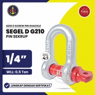 SEAL D G210 1/4" (0.5T) / SEAL SHACKLE D G210