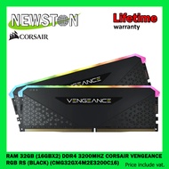 RAM (หน่วยความจำ)32GB (16GBx2) DDR4 3200MHz CORSAIR VENGEANCE RGB RS (BLACK) (CMG32GX4M2E3200C16)