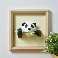3D紙模型-DIY動手做-相框系列-愛竹的熊貓-擺設 掛飾 掛畫