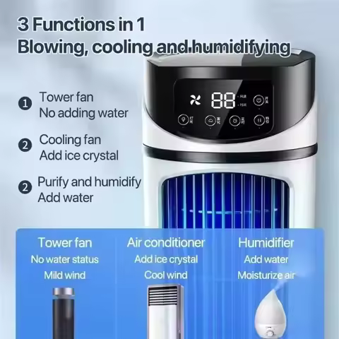 Portable Air Conditioner USB Mini Air Cooler Fan Water Cooling Fan Air Conditioning Air Cooler for O