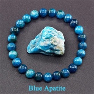 organizerbox-Natural apatite blue bead bracelet for women, crystal jewelry