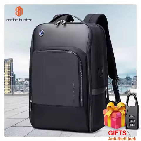 ARCTIC HUNTER Business High Quality Waterproof Men's Bag Backpack with USB Leather Backpack Custom L
