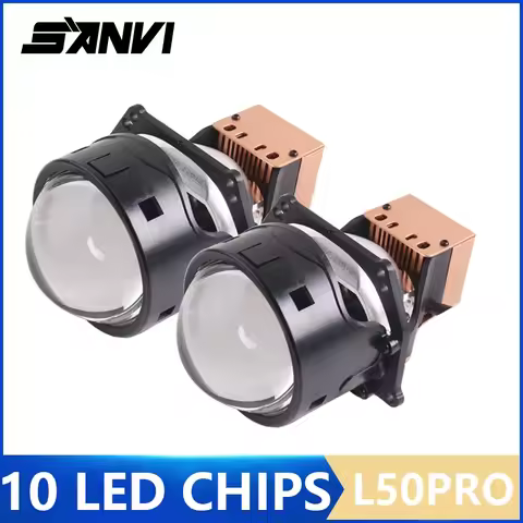 SANVI L55 Bi LED Laser Projector Lenses Headlight 5500K 70W Hella 3R G5 For H4 H7 9005 9006 Car Ligh