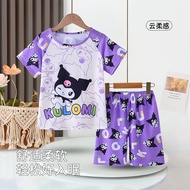 LikeBaby pajama for kids girls 8 to 10 Summer pambata pajama batang babae manipis maikling manggas c