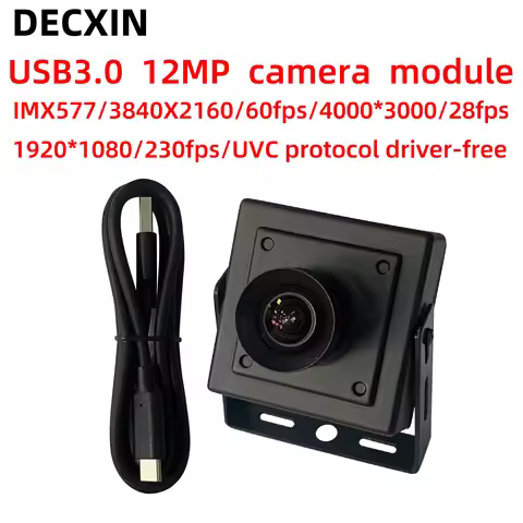 IMX577 chip 12MP USB3.0 camera 4K/60fps industrial module 1080P/230fps video conference UVC protocol