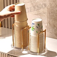 Premium Paper Cup Holder Pantry Kitchen Storage Display Rack Coffee Cups Stand Arcylic Dispensable R