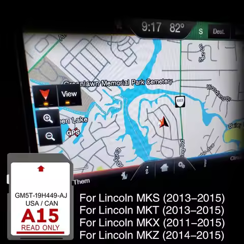 GM5T-19H449-AJ USA CAN Mex North America Area Car Sd Card A15 Cid Maps GPS Navigation for Lincoln Ca