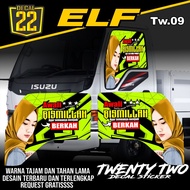 Latest One Way Elf Truck, One Way Elf Truck Sticker, Elf Truck Side Window Sticker Code Tw.09